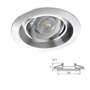 Faretto Incasso Bianco Orientabile Diam. 75